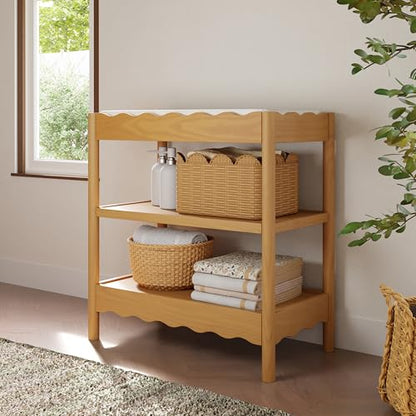 babyletto Swell Changing Table in Cove Blue, Greenguard Gold Certified