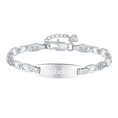 Personalized Baby Bar Bracelet : 18K Gold Plated Custom Name ID Plate Bracelet for Children Toddler from Mom, Engraved Kid Name for Daughter Son, New Born Birthday Gift,Adjustable,Nickel free