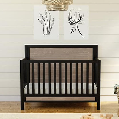 Carter's by DaVinci Radley 4-in-1 Convertible Crib in White & Coastwood, Greenguard Gold Certified
