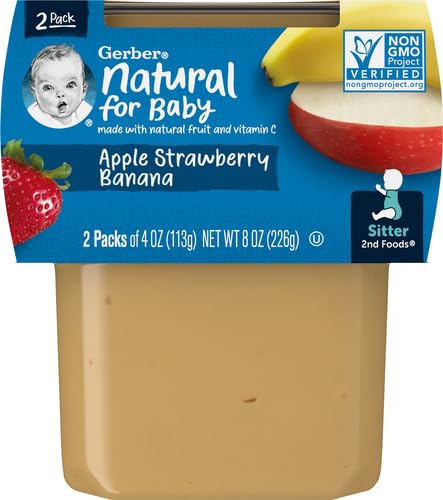Gerber Baby Food, Banana Apple Pear, 4 Oz, 2 Ct