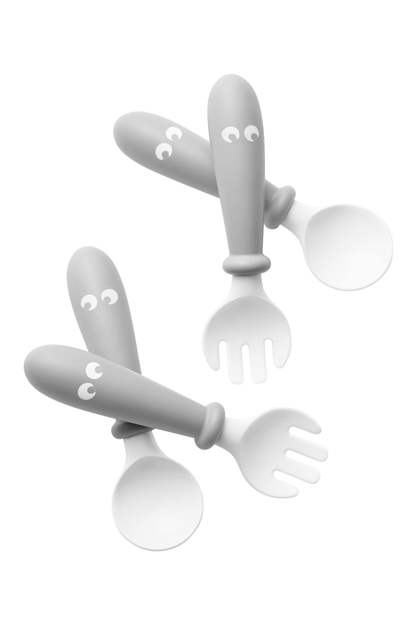 BabyBjörn Baby Spoon and Fork, 4 pcs, Powder Green