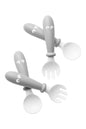 BabyBjörn Baby Spoon and Fork, 4 pcs, Powder Green