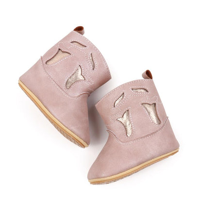Kuner Baby Cowboy Boots Western Boots Toddler Cowboy Bootie Soft Sole Non-Slip Crib Shoes for Infant Boys Girls0-18 Months