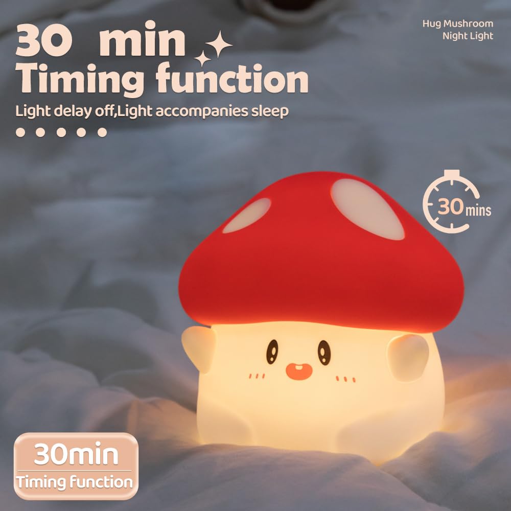 Cute Frog Night Light for Kids, Color Changeable Soft Silicone Sleeping Night Lamp for Nursery, Dimmable Timer Rechargeable Colorful Baby's Light Room Decor Children Gifts