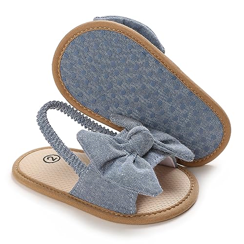 Baby Girls Bow Knot Sandals Flat Non-Slip Patchwork Princess Shoes Infant First Walking Slipper Shoes Beach Sandals