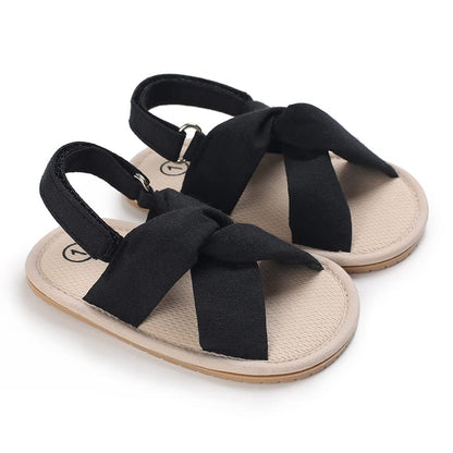 Baby Girl Sandals Summer Crib Shoes Bowknot Soft Sole Infant Girls Princess Dress Flats First Walker Shoes