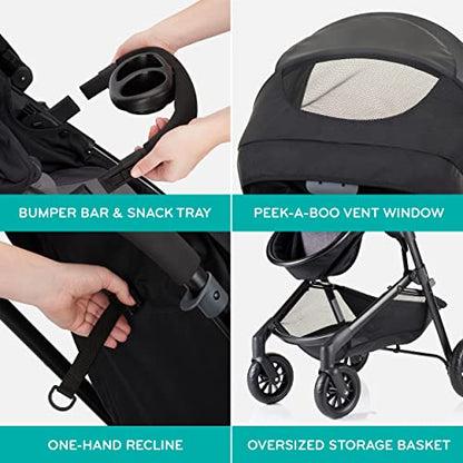 Evenflo Pivot Modular Travel System with LiteMax Infant Car Seat with Anti-Rebound Bar (Desert Tan)