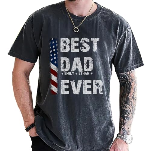 Custom Dad Shirt with Kids Names, Personalized Grandpa T-Shirt, Fathers Day Shirts, New Dad Shirt, Gift for Grandpa