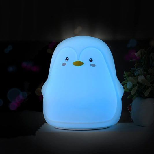 TriPro Penguin Silicone Nursery Night Light Decor Room Lamp Bedroom Decorations