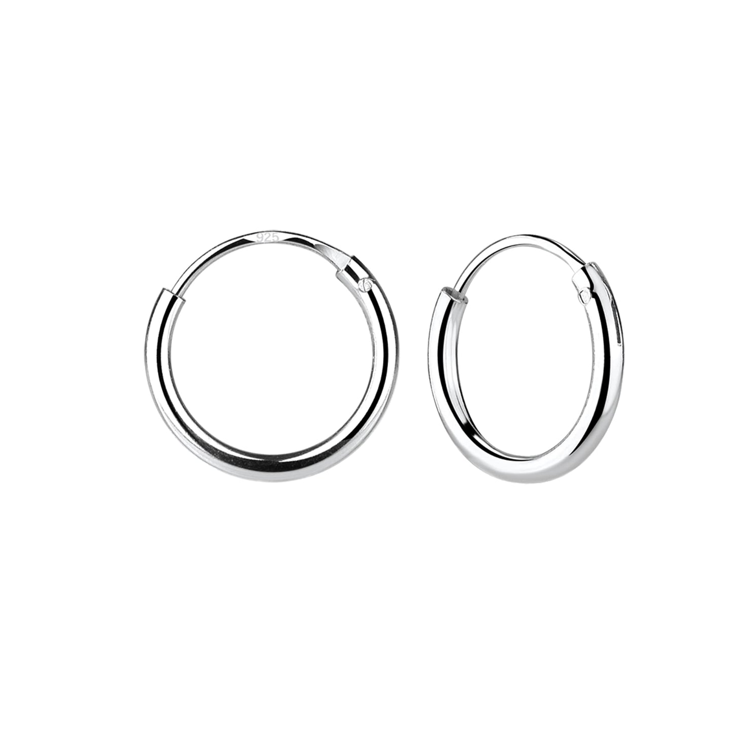 Cherished Moments Sterling Silver and 14K Gold Plated 10mm Hoop Earrings