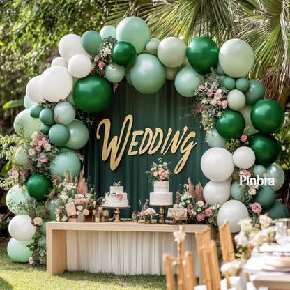 Dusty Blue Balloon Garland Double Stuffed Slate Pastel Blue White Sand Pearl Balloon Arch Kit for Baby Shower Birthday Bridal Shower Wedding Graduation Party Decorations