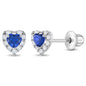 925 Sterling Silver 5mm Multi Cubic Zirconia Diva Heart-Shaped Earrings for Toddlers, Young Girls, and Teens - Brilliant CZ Earrings for Heart-Loving Girls - Adorable and Eye-Catching Jewelry