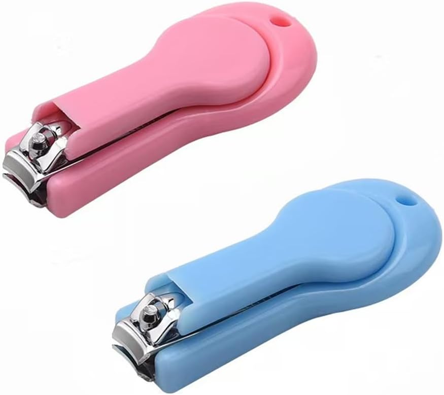 Baby Nail Clippers，2 Pack Nail Clippers，for Trimming Baby's Fingers or Toes，Blue and Pink Toddler Nail Clipper，Be Suitable for；Infant, Toddler, Kids