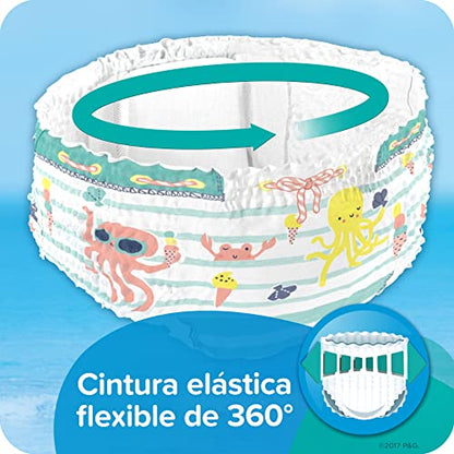 Pampers Swim Diapers - Splashers - Size 2-3, 20 Count, Gap-Free Disposable Baby Swimming Pants