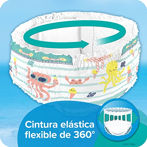 Pampers Swim Diapers - Splashers - Size 2-3, 20 Count, Gap-Free Disposable Baby Swimming Pants