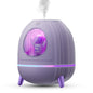 Mini USB Humidifier 220ml with LED Night Light, Small Cute Humidifier Bulit in Adorable Doll for Kids, Plant, Bedroom, Office, Desk, Babies Room, No Battery(Green-Huhu)