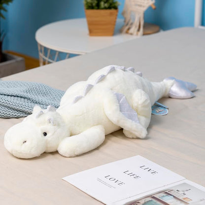 43.3Inches 7Lbs Blue Weighted Dragon Stuffed Animal, Large Blue Weighted Dragon Plush Toy for Kids and Adults(2025 Update Version)