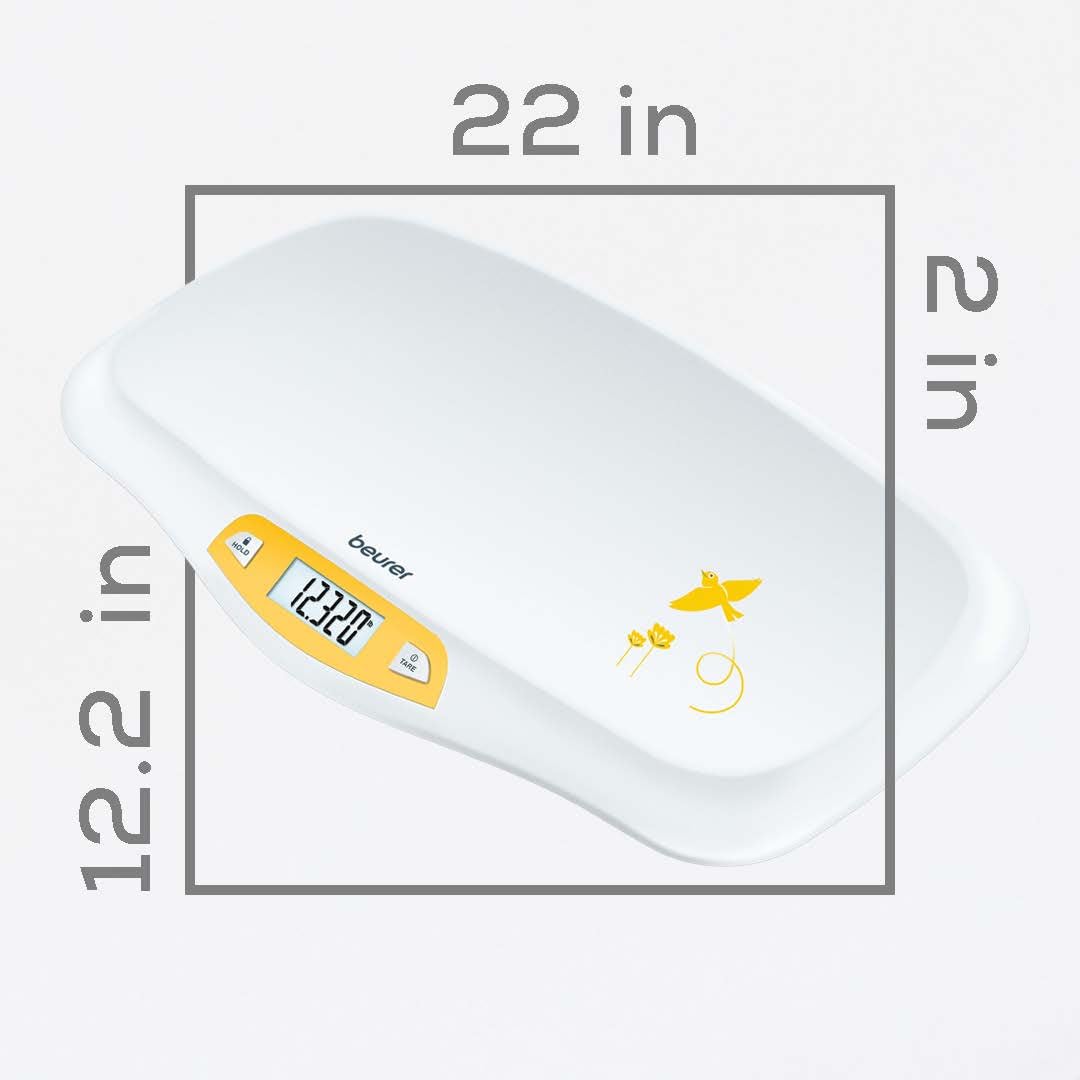 Beurer BY82 Multifunctional Baby Scale for Infants, Pets, Kids, & Adults up to 396lbs, Measures in 4 Units with Backlit Digital Display & Hold Function for Accuracy, Animal Scale for Cats and Dogs