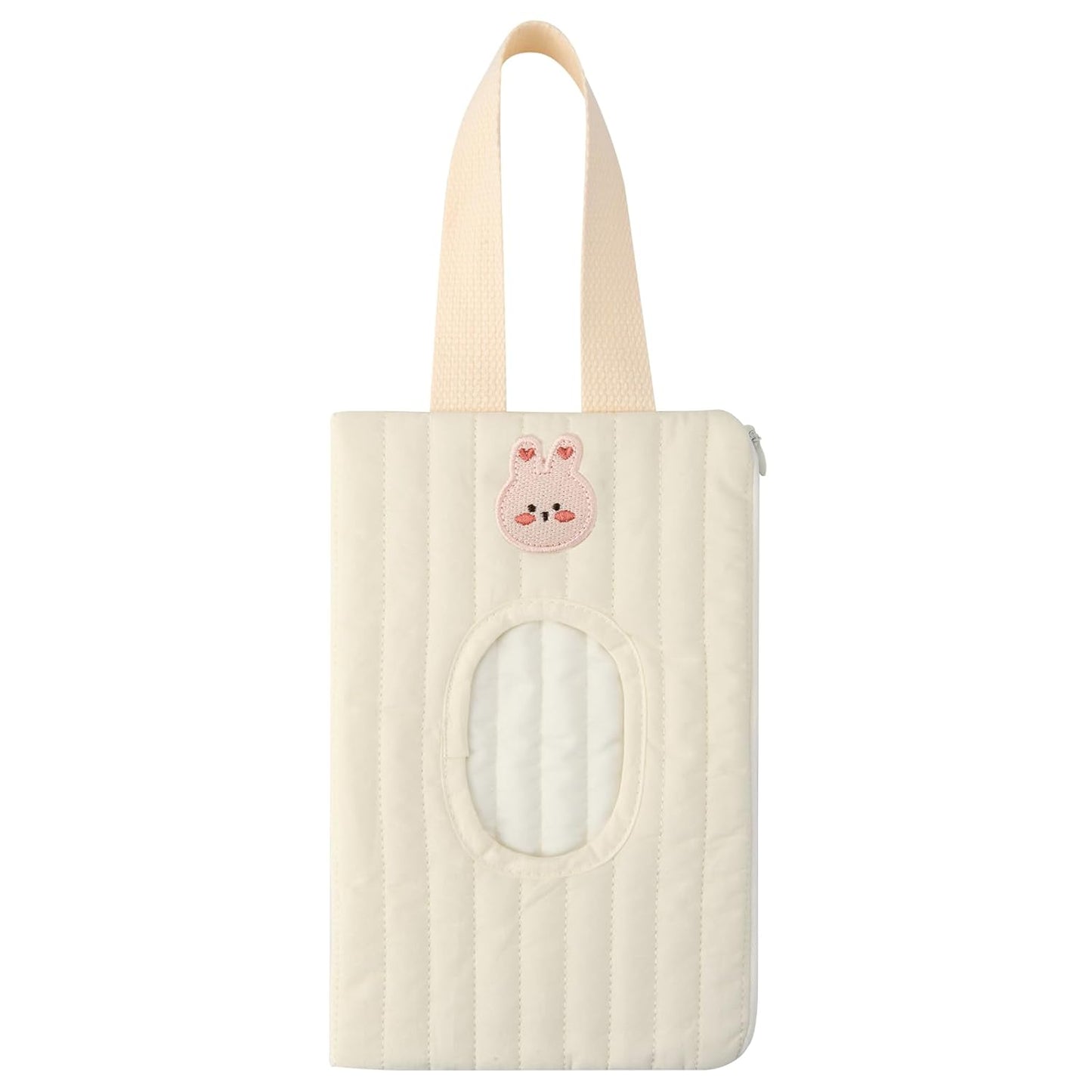 Beautyflier Refillable Wipes Dispenser for Travel, Portable Baby Wipe Case, Refillable Baby Wipes Container, Reusable Wet Wipe Pouch for Outdoor Outing, Camping, Hiking. (Beige, Tiger)
