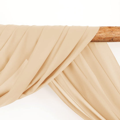 Wedding Arch Draping Fabric 2 Panels 30'' x 18FT Sage Green Sheer Chiffon Arch Drapery for Bridal Shower Backdrop Outdoor Party Church Ceremony