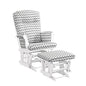 Angel Line Monterey Glider & Ottoman, Grey Finish - Grey Cushion