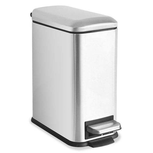 Diaper Pail, Baby Diaper Trash Can with Removal Inner Liner, Childproof Lock, Stainless Steel Garbage Pail with lid, Soft Close, Odor Control Diaper Disposal Bin, 4 Gallon Pink Diaper Can