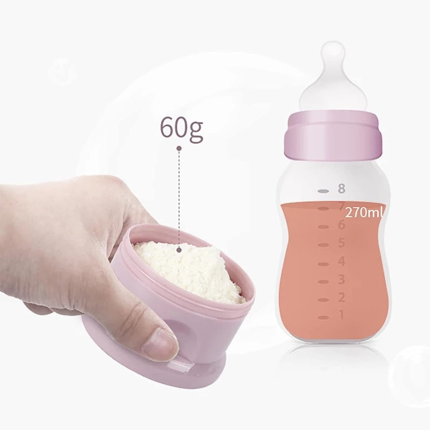 2 PCS Milk Powder Pots, Candy Storage Tank, Formula Dispenser Container Pot Box Milk Cans Snack Storage Box for Travel, 4 Layers