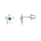 Cherished Moments Girls' Sterling Silver CZ Simulated Birthstone Daisy Earrings with Screw Back (6mm)