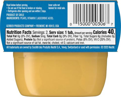 Gerber 1st Foods Baby Food Banana Puree, Natural & Non-GMO, 2 Ounce Tubs, 2-Pack (Pack of 8)