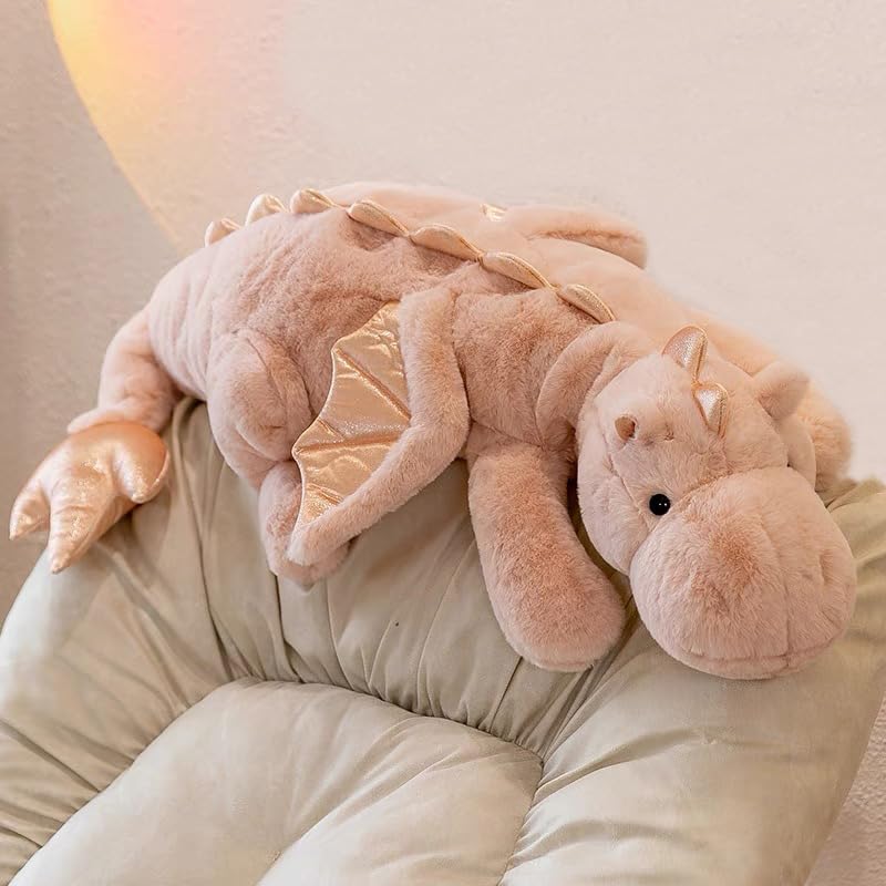 43.3Inches 7Lbs Blue Weighted Dragon Stuffed Animal, Large Blue Weighted Dragon Plush Toy for Kids and Adults(2025 Update Version)