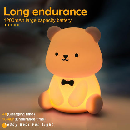 Cute Frog Night Light for Kids, Color Changeable Soft Silicone Sleeping Night Lamp for Nursery, Dimmable Timer Rechargeable Colorful Baby's Light Room Decor Children Gifts