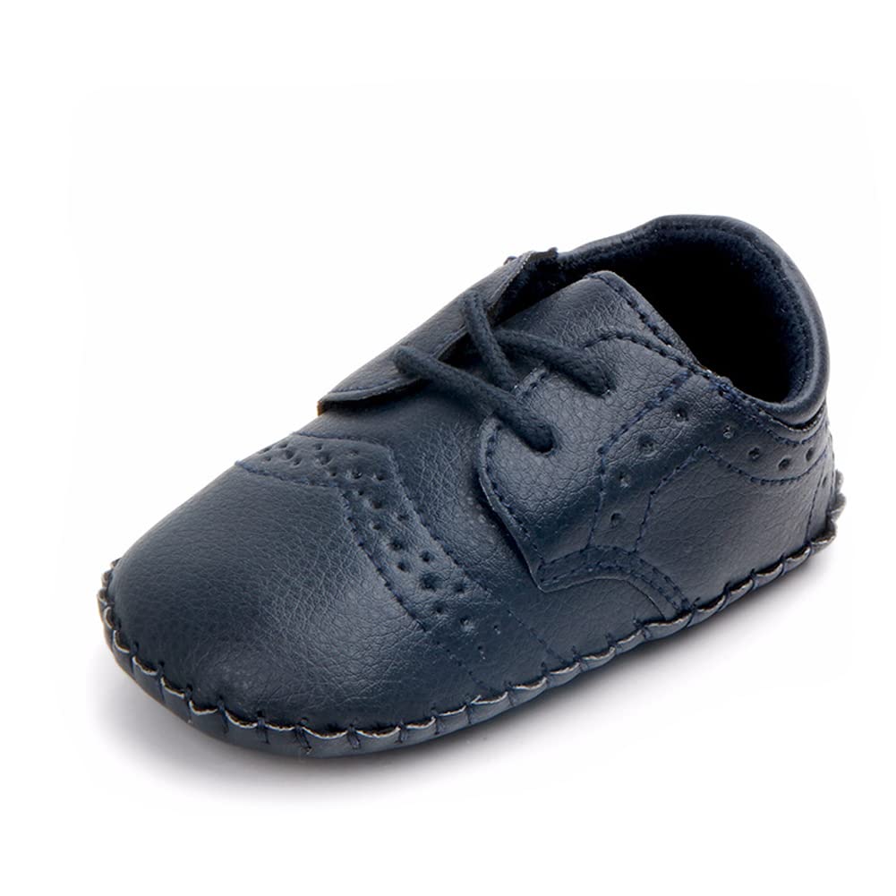 LONSOEN Baby Girls Boys Loafers Prewalker Dress Crib Shoes