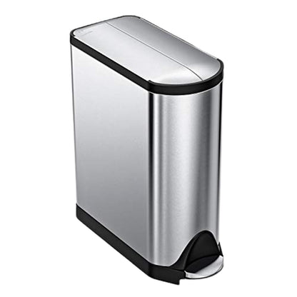simplehuman Diaper Can with Odorsorb System (Odorsorb Pods and Odorsorb Liners), 18 Liter/ 4.8 Gallon, White Stainless Steel