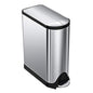 simplehuman Diaper Can with Odorsorb System (Odorsorb Pods and Odorsorb Liners), 18 Liter/ 4.8 Gallon, White Stainless Steel
