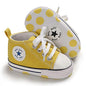 Unisex Baby Girls Boys Canvas High-top Shoes, Newborn Infant Anti-Slip Soft Sole Frist Walking Breathable Sneakers