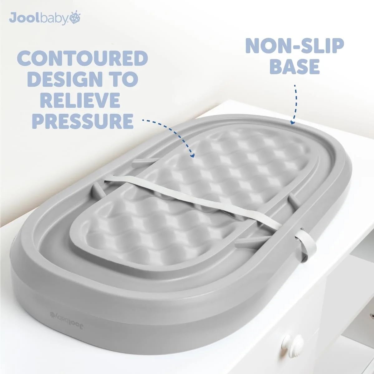 Jool Baby Waterproof Baby Changing Pad - Easy to Clean, Lightweight & Portable - Large Foam Cushion for Comfort (Sage)