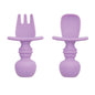 Bumkins Disney Baby Utensils Set, Chewtensils Silicone Spoons for Dipping, Self-Feeding, Baby Led Weaning, Trainer Learning, First Stage Eating, Soft Fork and Spoon, Babies 6 Months, Minnie Mouse