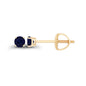 14K Gold Plated 925 Sterling Silver Hypoallergenic 3mm Round Genuine Birthstone Solitaire Screwback Stud Earrings