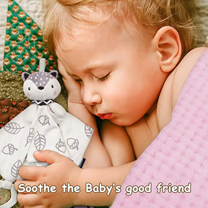 Baby Shower Gifts, Baby Boy Gifts Basket Includes Newborn Blanket Baby Lovey Security Blanket Wooden Rattle Toy, Funny Baby Bibs Socks & Greeting Card - Baby Gift Set Newborn Shower Basket
