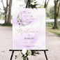 Baby Shower Sign, Pink Floral Welcome Sign, Girl Baby Shower, 12''W x 18''L, Plastic, Full Size