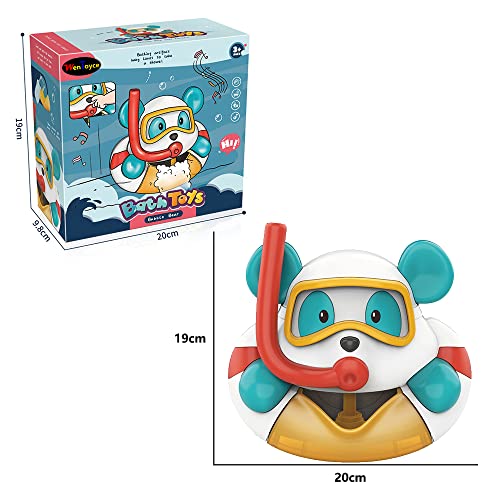 Bear Bubble Maker for Bath, Foam Blower Bubbling Making Machine, Nursery Rhyme Musical Bathtub Toy for Baby Kids Happy Bath
