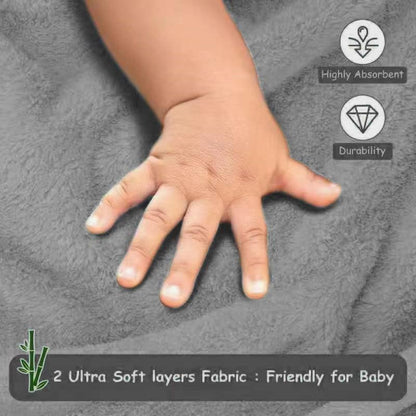 URSEORY 2 Pack Hooded Baby Towels, Premium Soft Bath Towel for Babies, Newborn, Infant and Toddler, Ultra Absorbent, Natural Baby Stuff Towel with Hood for Boy and Girl (Elephant, Bird)