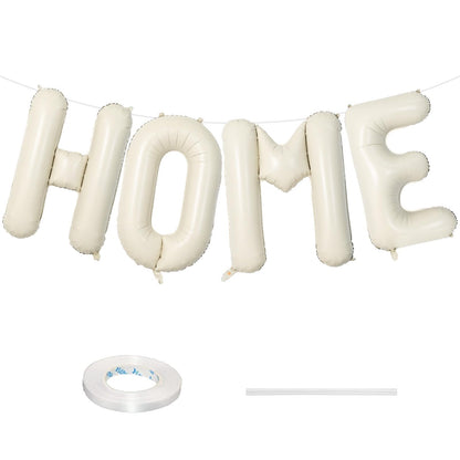 40 Inch Beige OH BABY Balloon for Baby Shower, Large Cream White Oh Baby Balloons Letters with Ribbon, Neutral Ivory Alphabet Oh Baby Balloon Banner Sign for Gender Reveal Backdrop Party Decorations