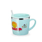 Baby Kids Toddler Sippy Cup Mug for Milk, Coffee, Stainless Steel Trainer Straw Cup with Lid, Fox, 7oz/Pink
