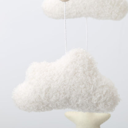 Rainbow Mobile for Crib - A Gender Neutral Boho Mobile for Crib with Gold Stars and Clouds
