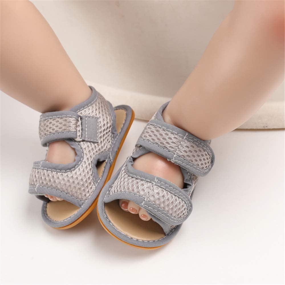 Timatego Baby Boys Girls Sandals Non Slip Soft Sole Outdoor Athletic Shoes Infant Toddler First Walker Crib Summer Shoes 3-18 Months