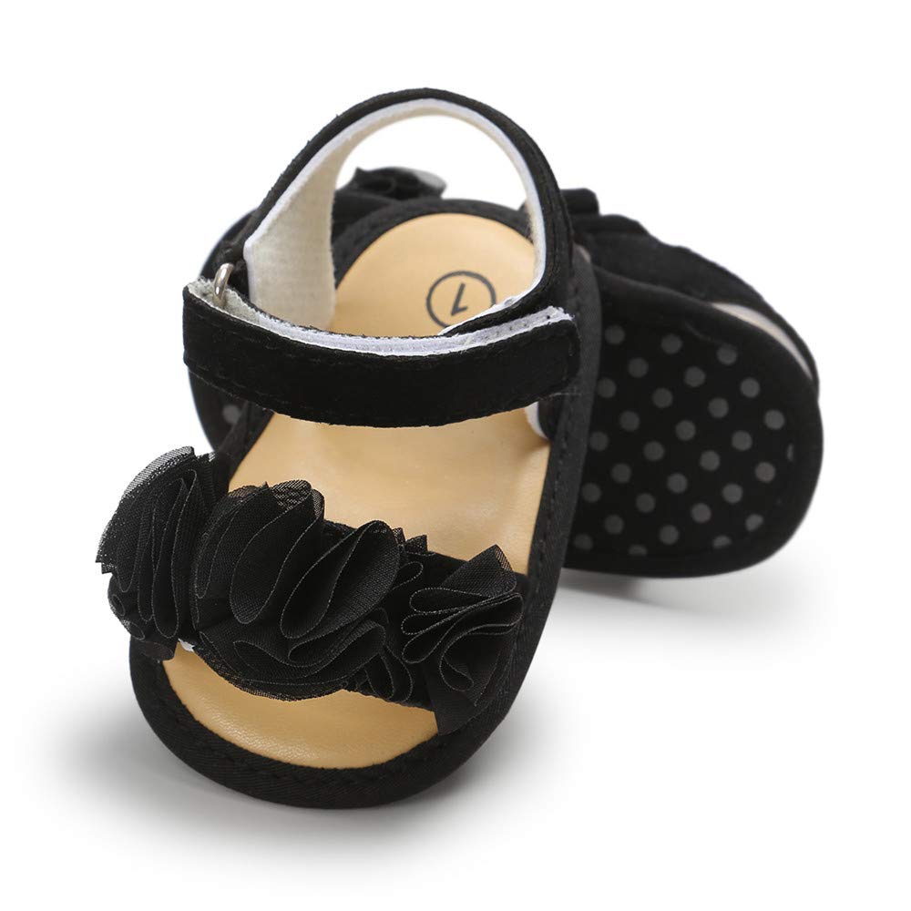 HsdsBebe Baby Girls Sandals Bohemia Flower Bow Soft Sole Toddler First Walkers Beach Summer Shoes