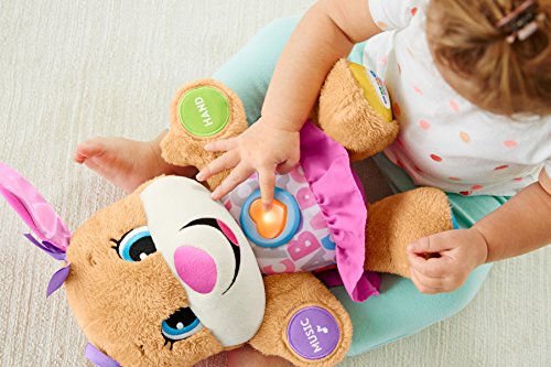 Fisher-Price Baby & Toddler Toy Laugh & Learn Smart Stages Puppy Musical Plush with Lights & Phrases for Infants Ages 6+ Months