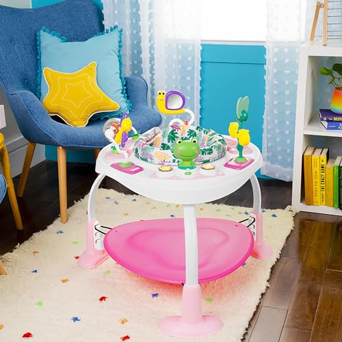 Bright Starts Bounce Bounce Baby 2-in-1 Activity Center Jumper & Table - Playful Pond (Green), 6 Months+
