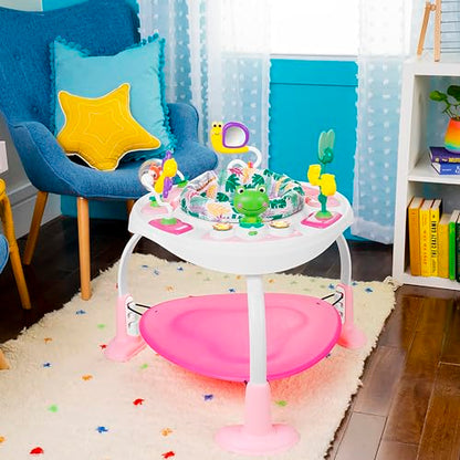 Bright Starts Bounce Bounce Baby 2-in-1 Activity Center Jumper & Table - Playful Pond (Green), 6 Months+